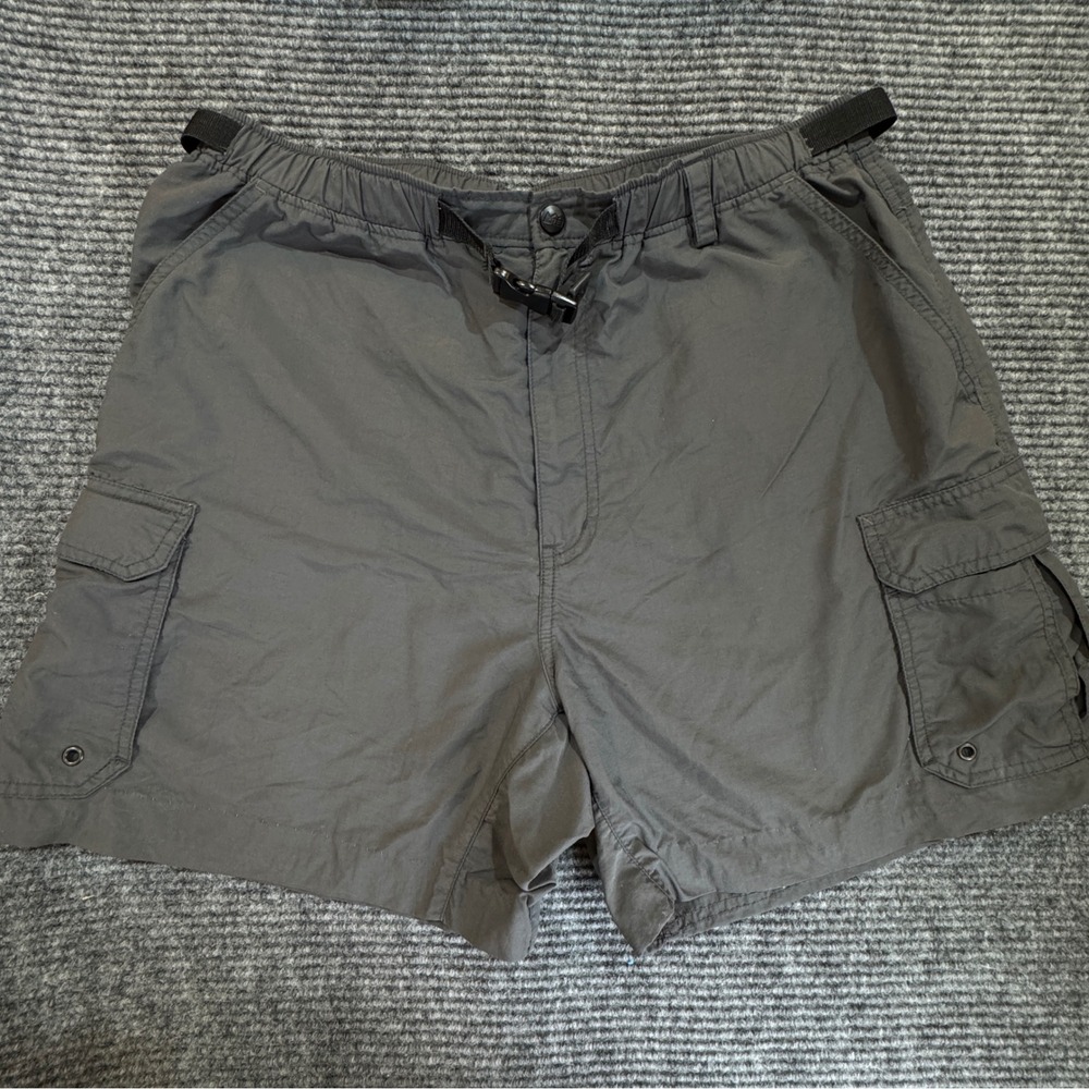 REI Cargo Shorts Men's Large Gray Nylon Hiking Outdoor Fishing Active Trail